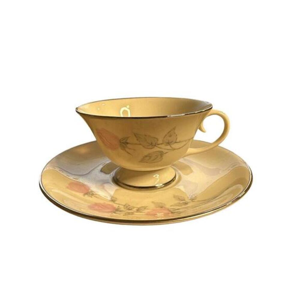 Tea Cup Aristo Craft China West Bend Made in U.S.A CHAMPAGNE ROSE